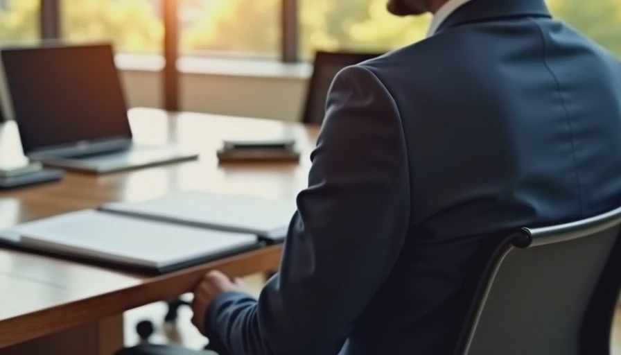 Conference room setting with practical blazer on chair showing real-world work style