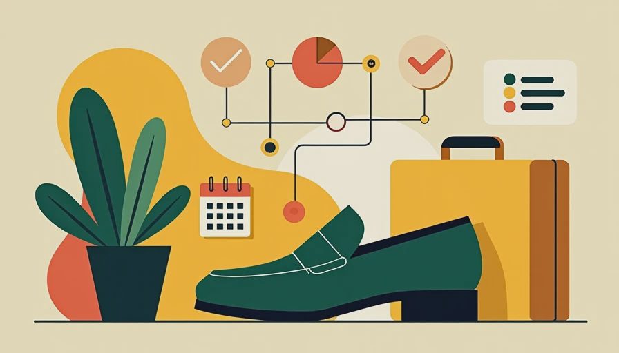 Visual context for business casual shoes for women
