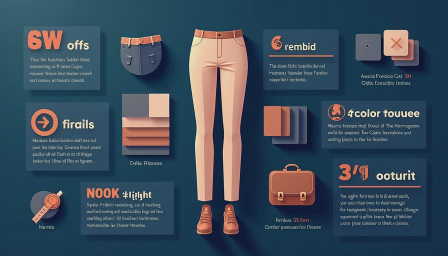 Visual context for business casual pants for women