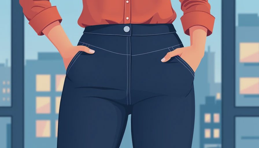 Illustration for business casual pants for women