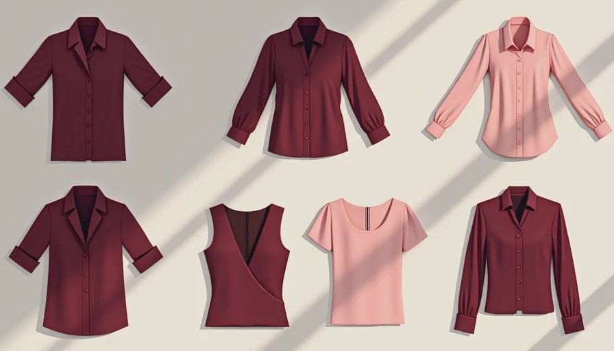Illustration for business casual tops women
